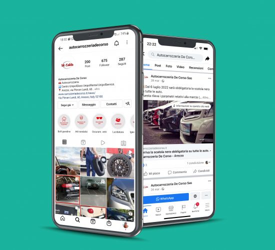 Autocarrozzeria De Corso, gestione Instagram e Facebook