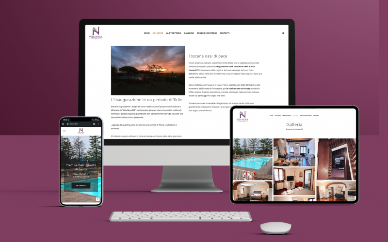 Realizzazione sito web Vita Nova BB. Portfolio di Claudia Calabrese